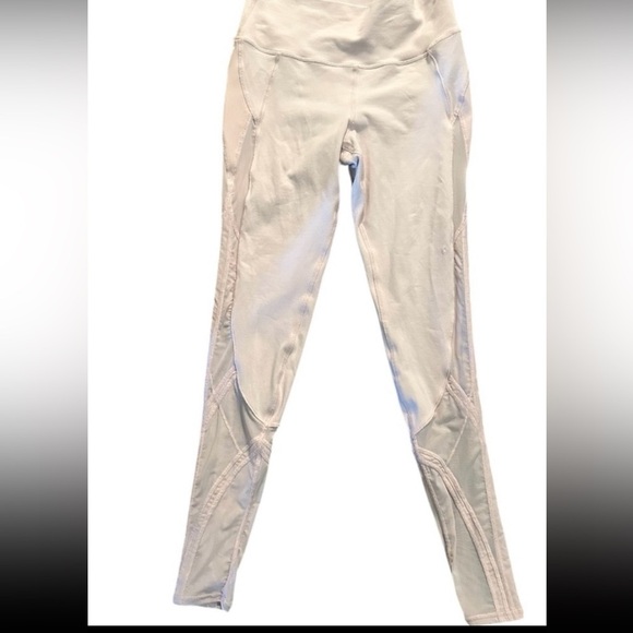 ALO Yoga Blush Pink Leggings W/Lace Mesh Detail - Picture 9 of 9